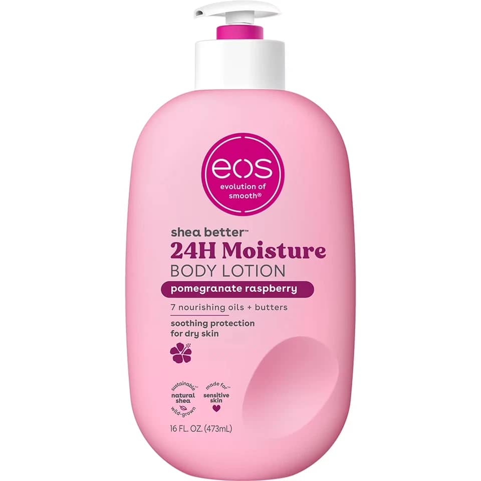 EOS 24HR MOISTURE POMEGRANATE RASPBERRY BODY LOTION 473ML EOS 24HR MOISTURE POMEGRANATE RASPBERRY BODY LOTION 473ML - Image 1